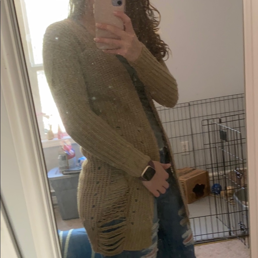 Tan cardigan